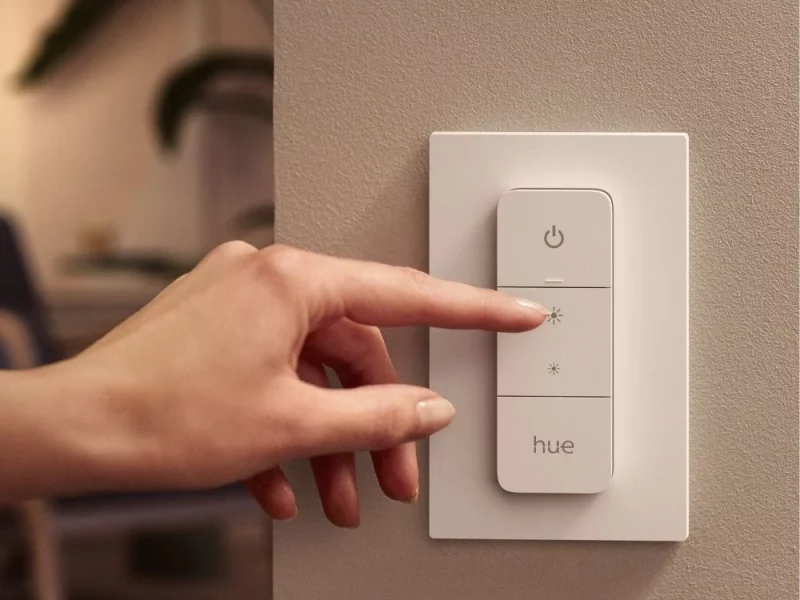 Philips Hue dimmer switch in woonkamer