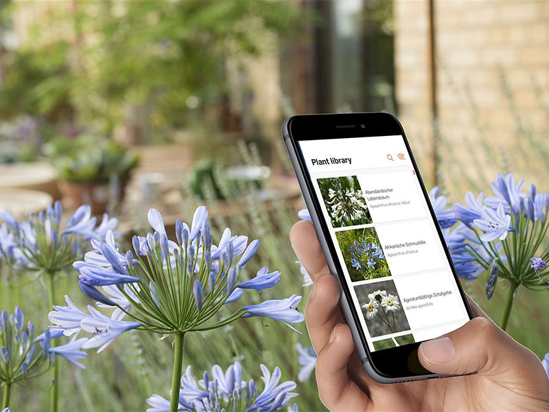 Gardena planten herkennen app op telefoon
